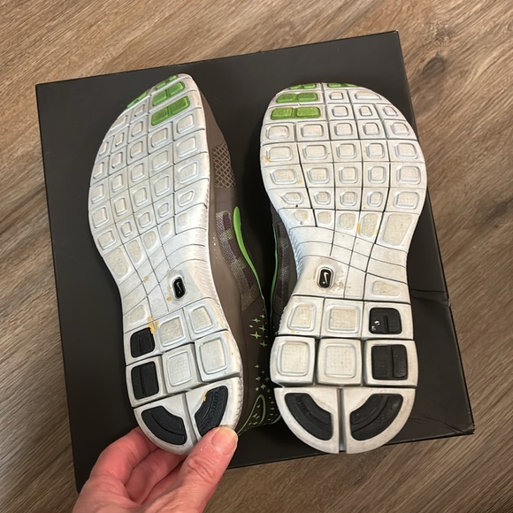 Nike free run 3 sneakers grey/lime green size 7.5 - Picture 3 of 5